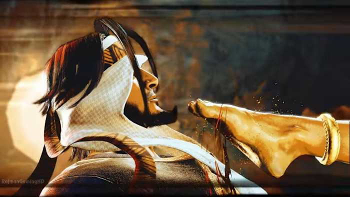 Rashid dodging a kick in World Tour mode